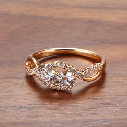 18k Rose Gold with 1 Carat Diamond Ring